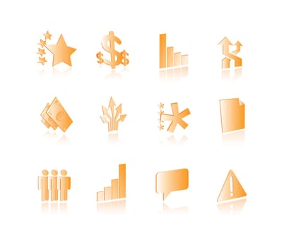 Conceptual business icons set