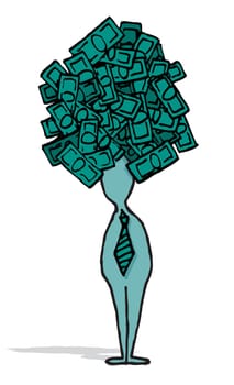Businessman ambitious idea / Business money concept