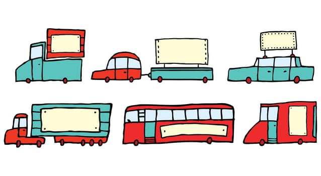 Advertising on vehicles