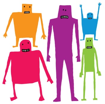 Funny cartoon characters
