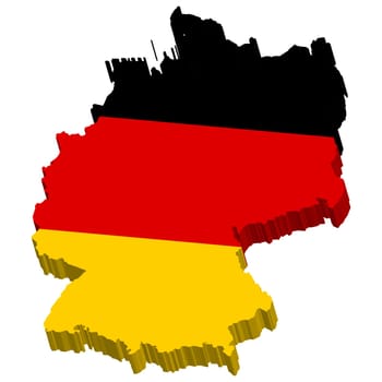Map of Germany 3D