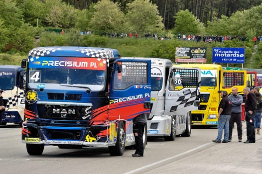 Ales - France - Grand Prix of France trucks May 25th and 26th, 2013 on the circuit of the Cevennes.