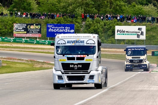 Ales - France - Grand Prix of France trucks May 25th and 26th, 2013 on the circuit of the Cevennes.