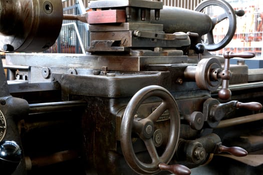 Lathe in the Museum of Technology Magdeburg