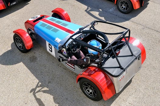 chases of Caterham on the circuit of the Cevennes with Ales in the French department of Gard the May 24th and 25th, 2013. on the starting line before the race