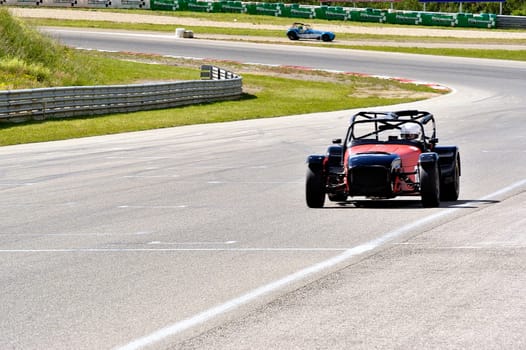 chases of Caterham on the circuit of the Cevennes with Ales in the French department of Gard the May 24th and 25th, 2013. On the circuit