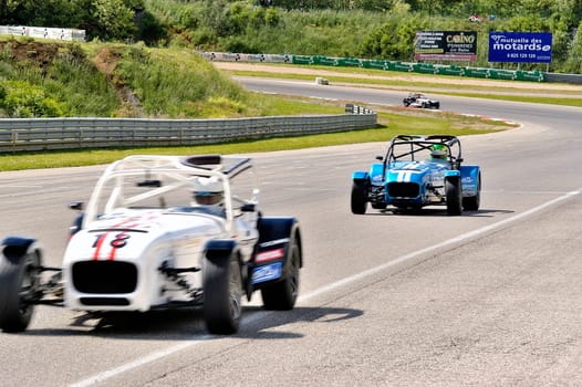 chases of Caterham on the circuit of the Cevennes with Ales in the French department of Gard the May 24th and 25th, 2013. On the circuit