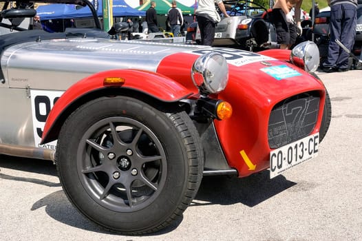 chases of Caterham on the circuit of the Cevennes with Ales in the French department of Gard the May 24th and 25th, 2013.