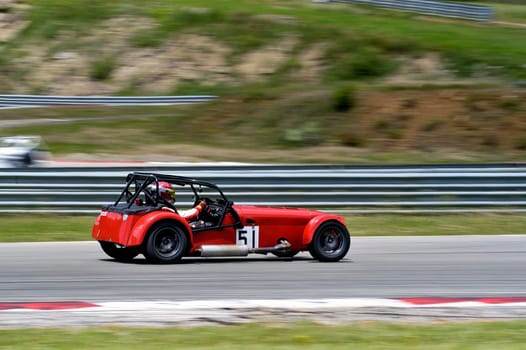 chases of Caterham on the circuit of the Cevennes with Ales in the French department of Gard the May 24th and 25th, 2013. On the circuit