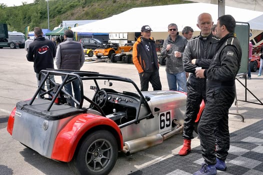 chases of Caterham on the circuit of the Cevennes with Ales in the French department of Gard the May 24th and 25th, 2013.