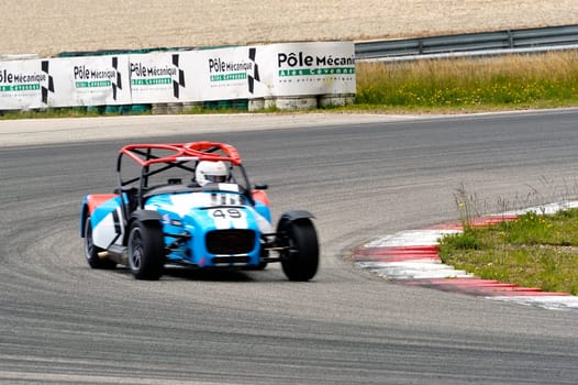 chases of Caterham on the circuit of the Cevennes with Ales in the French department of Gard the May 24th and 25th, 2013. On the circuit