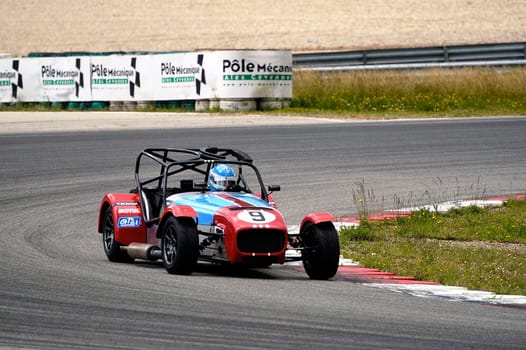 chases of Caterham on the circuit of the Cevennes with Ales in the French department of Gard the May 24th and 25th, 2013. On the circuit