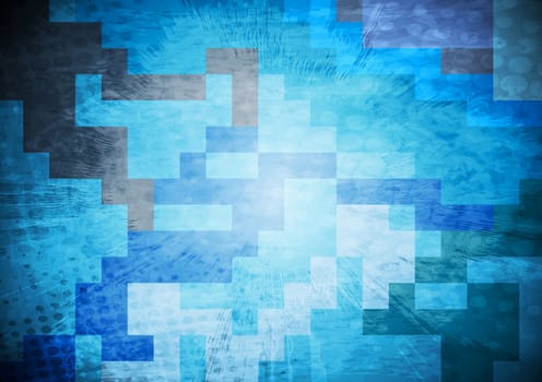 Abstract grunge blue vector design