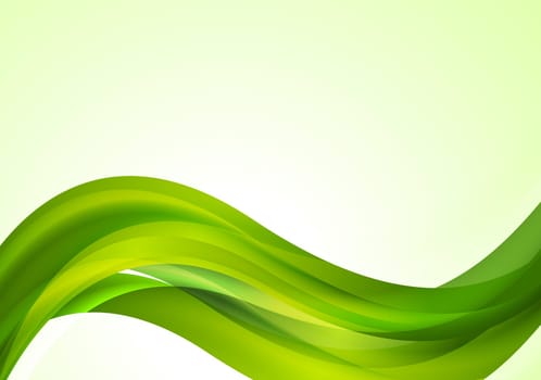 Abstract green wavy vector background