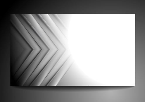 Abstract grey tech business card design