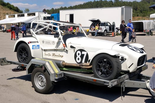 chases of Caterham on the circuit of the Cevennes with Ales in the French department of Gard the May 24th and 25th, 2013.