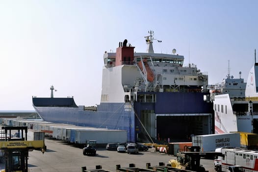 FOS-SUR-MER - FRANCE – MARCH 7, 2011, Industry on the wearing of Marseille