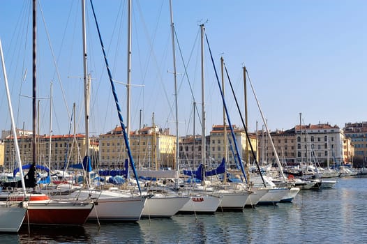 MARSEILLE - FRANCE – MARCH 7, 2011, Boat in the old port of Marseille