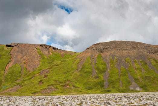 sky and mountains in Vik in Iceland