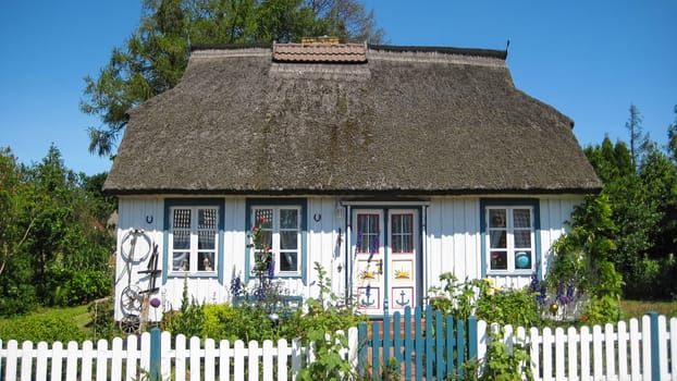 Typical captain's house near Wustrow and Born a. Darss, peninsula Fischland-Darss-Zingst, Germany