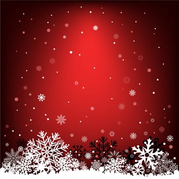 The white snow on the dark red mesh background, winter theme. No transparent objects