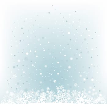 The white snow on the cerulean mesh background, winter theme. No transparent objects