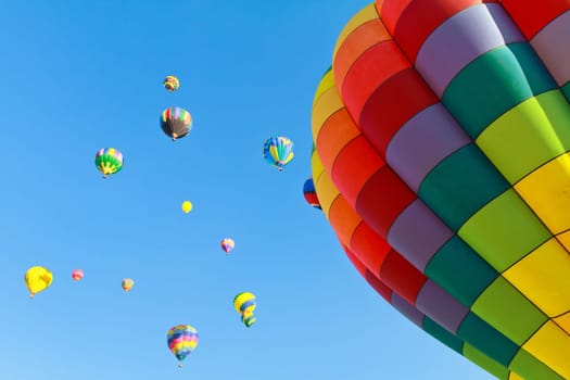 colorful hot air balloons