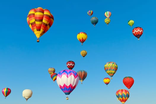 colorful hot air balloons