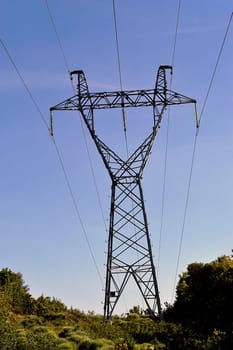 Lines with high voltage