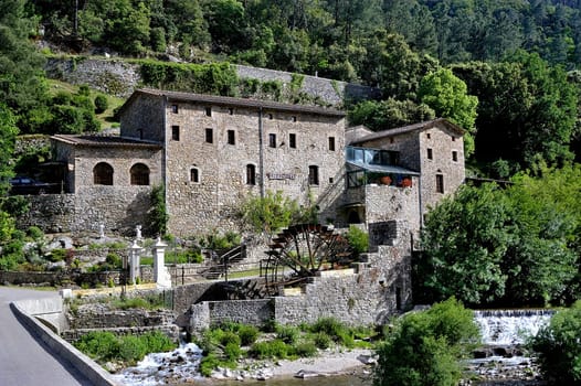 the mill of Corbes in France in the area of the Cevennes