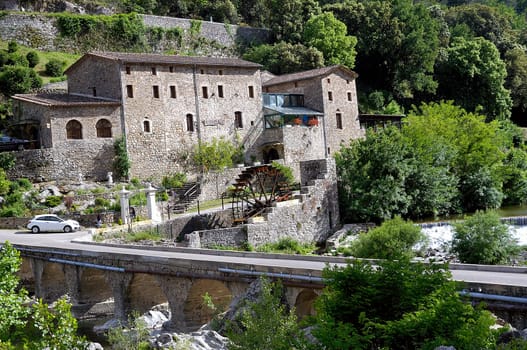 the mill of Corbes in France in the area of the Cevennes