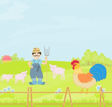 Cartoon Farmer Character