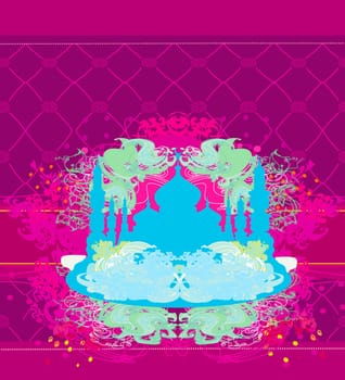 artistic pattern background with mosque