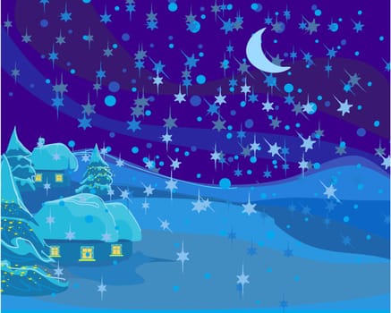 winter landscape, Christmas scene