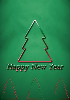 New year background with pine tree. Christmas decoration pattern.