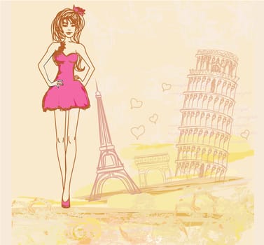 beautiful women Shopping in France and Italy