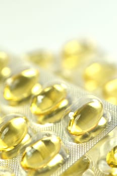 fish oil capsules in blister