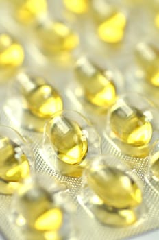 fish oil capsules in blister