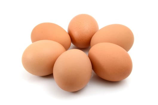 Five Eggs Isolated