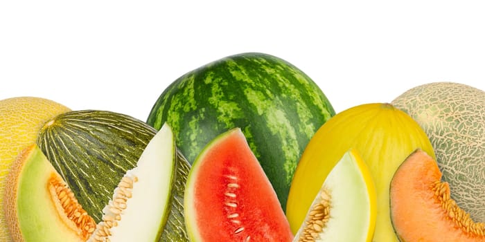 Different melons in one collage