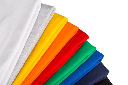 Stack of colorful tshirts