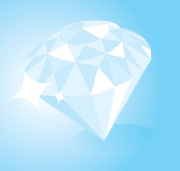 Shiny expensive looking diamond.