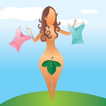 Eve decides what to wear