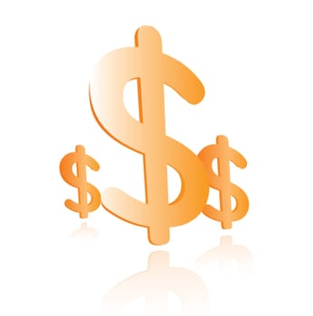 Shiny dollar icon