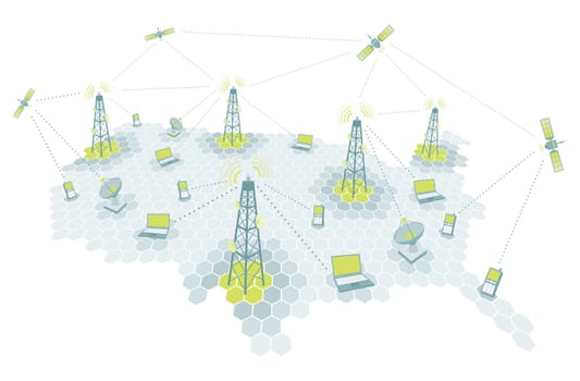 Complex telecomm network / Communication diagram
