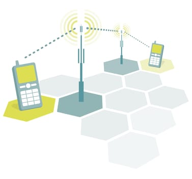 Mobile phones connecting 2