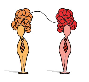 Business creative idea / Connection teamwork