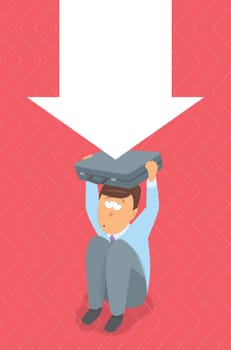 Businessman in trouble / Crisis pressure