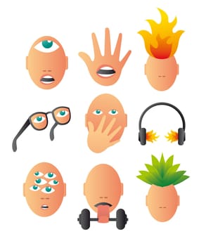 Bizarre conceptual icons