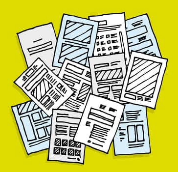 Lots of documents / Messy disorder sheets